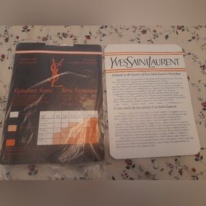 YSL Yves Saint Laurent Brown Taupe Tights In Medium